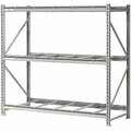 Global Industrial 3 Level, Extra HD Bulk Storage Rack, No Deck, Starter, 96inW x 48inD x 96inH 504424